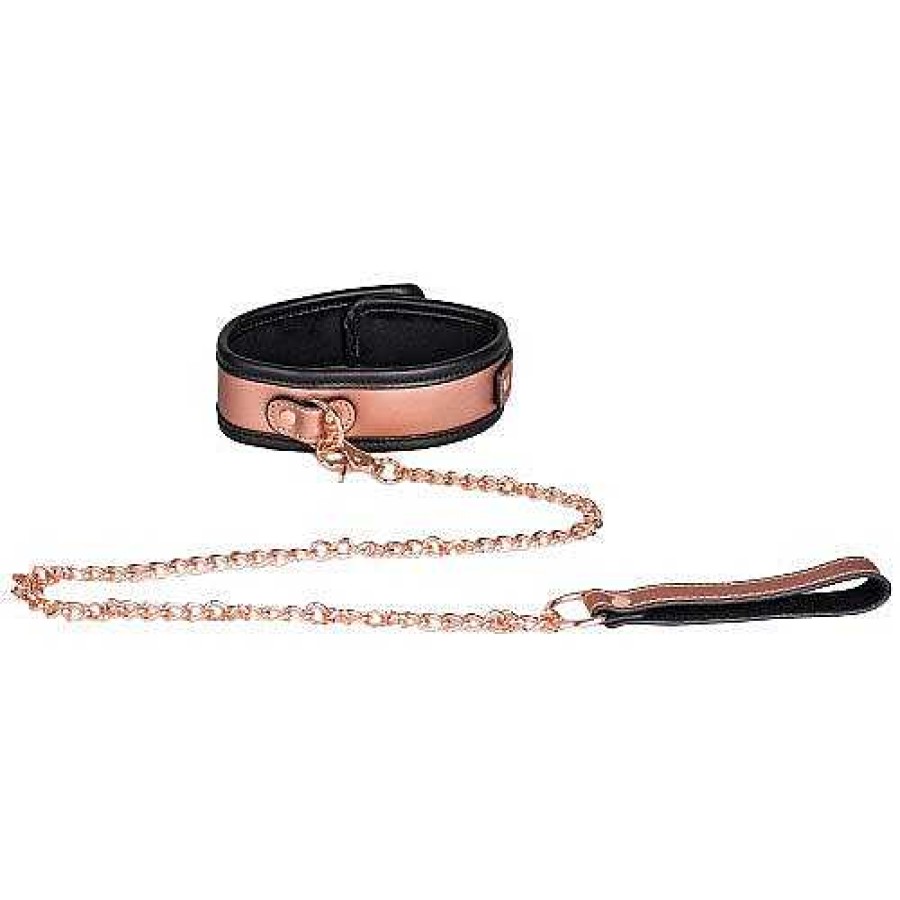 Bondara Bondara Luxe Rose Gold Real Leather Premium Set Bondage Restraints & Handcuffs