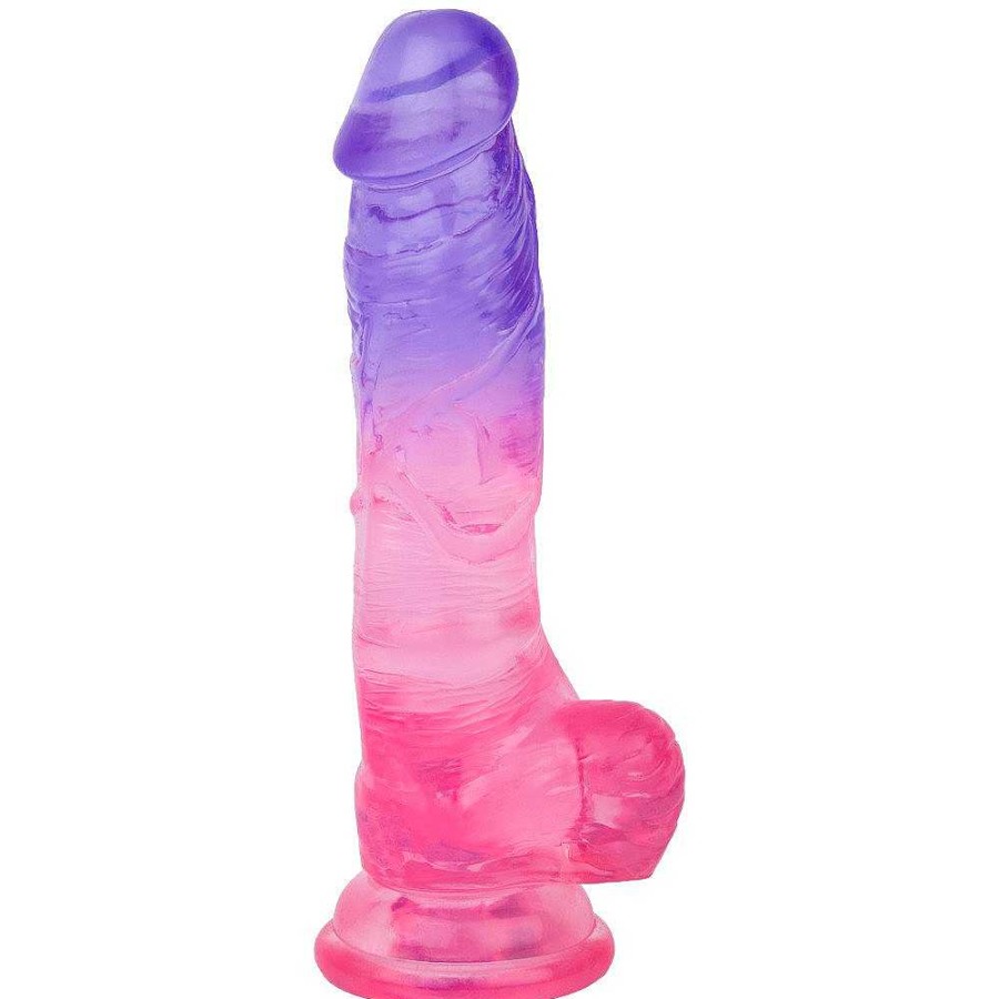 Bondara Bondara Snow Bone Pink To Purple Suction Dildo - 6.5 Inch Pink And Purple Ombre Dildos